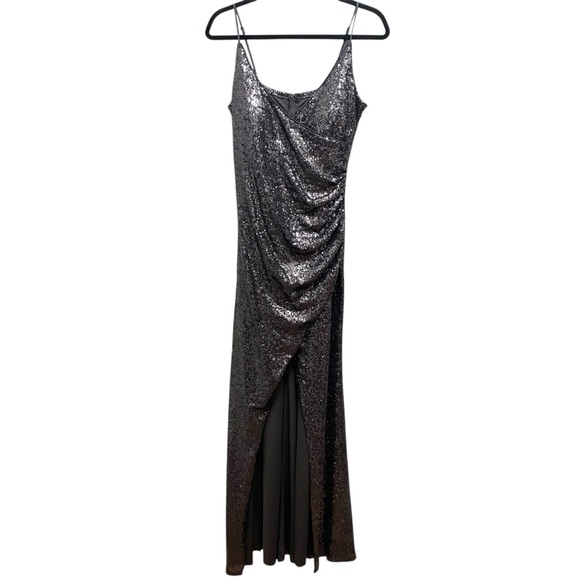 Silver Sequin Evening Dress - Picture 1 of 16
